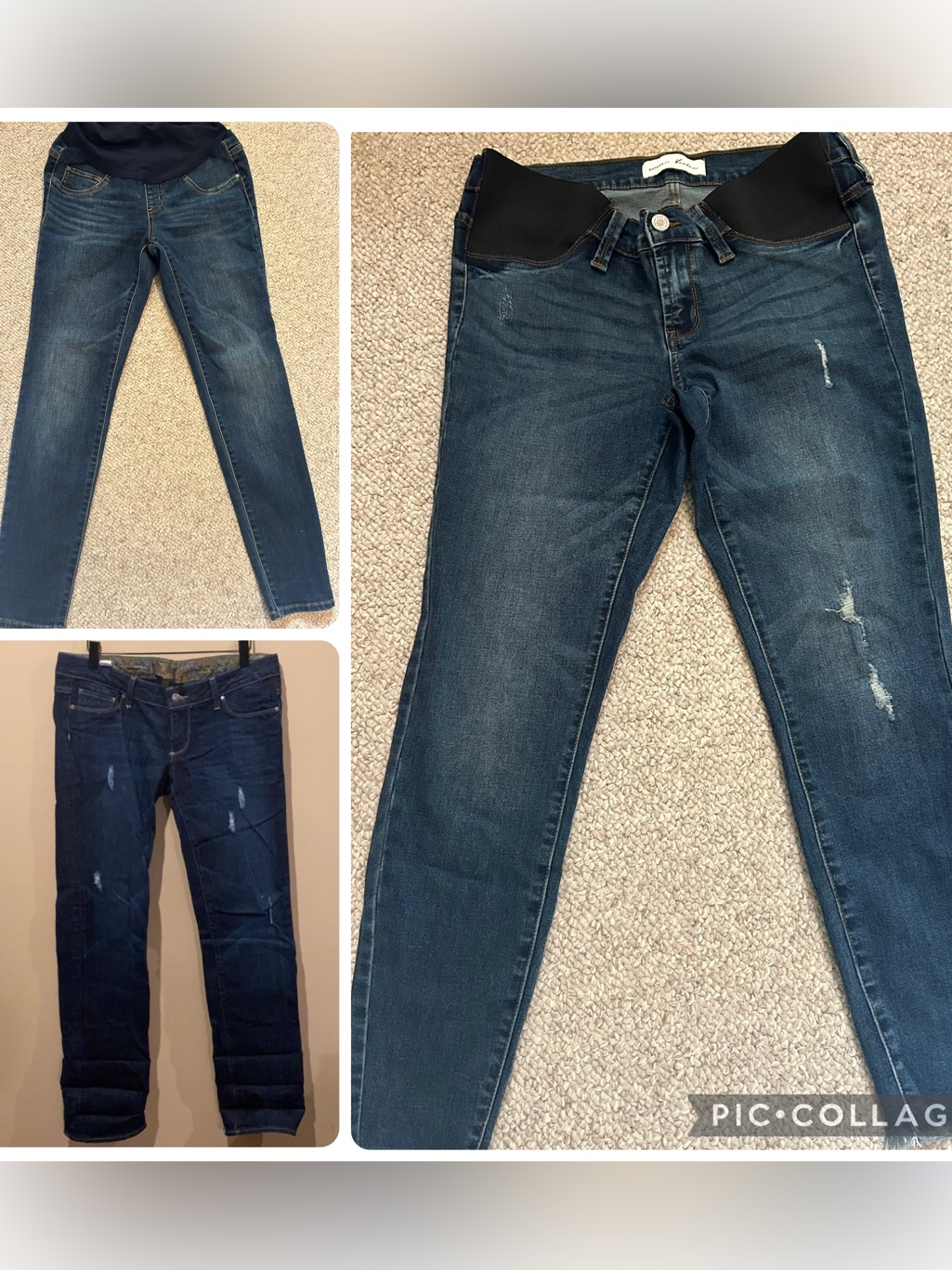 Lot: 4 Pairs Of Maternity Designer Jeans. 2 Pairs Paige, Kancan, Branch+Twig